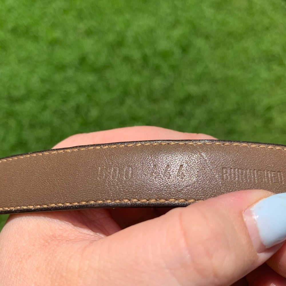Vintage French Horn Buckle Leather Belt - Picture 4 of 16